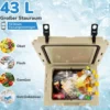43L Kühlbox mit Rädern & Flaschenöffner & Teleskopgriff Isolierte Eistruhe Wärmebehälter