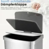50L Mülleimer mit Sensor & Deckel Automatischer Abfalleimer aus Edelstahl & Kunststoff