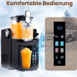 1,5 L Slush Maschine mit Kompressor Slushie Maschine mit LED Touch Steuerung & 4 Modi