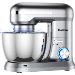 4,5 L Standmixer mit kippbarem Kopf multifunktionaler elektrischer Küchenmixer 34 x 18,5 x 32 cm Silber