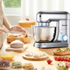 4,5 L Standmixer mit kippbarem Kopf multifunktionaler elektrischer Küchenmixer 34 x 18,5 x 32 cm Silber