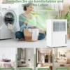 12L/Tag Luftentfeuchter mit 24H Timer & 2,2L Wassertankleise für Räume 10-15 m²