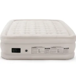 Luftbett Queen-size Luftmatratze elektrischer Pumpe Reisebett inkl. Tragetasche Beige