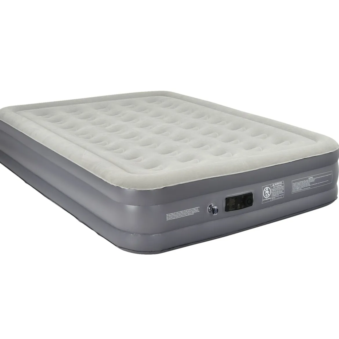 Luftbett Queen-Size Luftmatratze erhöhte Luftmatratze 195 x 150 x 35 cm Grau