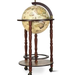 Massivholz Weltkugel Mini Globusbar Hausbar Flaschenregal
