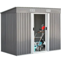 Metall Gerätehaus Gartenhaus Geräteschuppen mit Pultdach