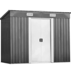 Metall Gerätehaus Gartenhaus Geräteschuppen mit Pultdach