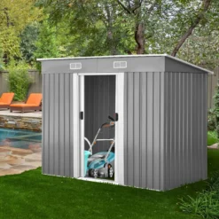 Metall Gerätehaus Gartenhaus Geräteschuppen mit Pultdach