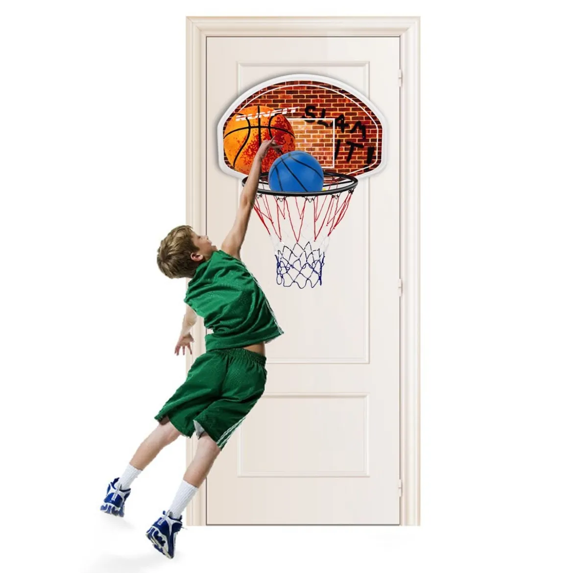 Mini-Basketballkorb Backboard Innen und Außen für Wandmontage geeignet für Erwachsene & Kinder 73 x 49 cm