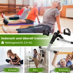 Mini Bike Heimtrainer Arm und Beintrainer klappbar mit verstellbarem Widerstand Schwarz