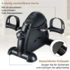 Mini Pedaltrainer mit LCD-Bildschirmanzeige Tragbares Heimtrainer für Arm- & Beintraining Schwarz