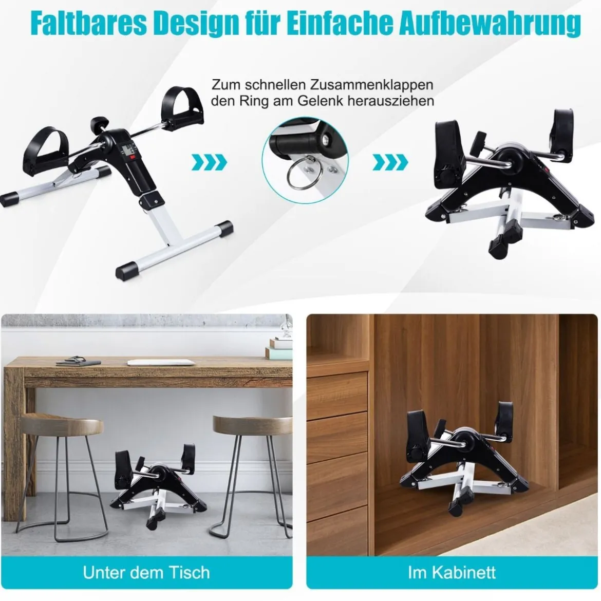 Mini Stepper mit Einstellbarer Magnetwiderstand Up-Down-Stepper mit LCD-Monitor