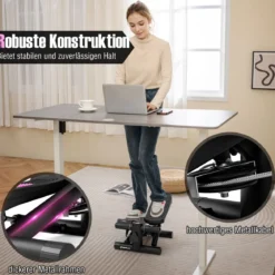 Mini-Stepper mit Widerstandbändern Twist Stepper mit Verstellbarem Widerstand Weiß
