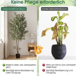 1.8 m Künstliche Grünpflanzen mit Realistischen Früchten & Moosen Künstlichen Olivenbäumen