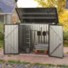 Mülltonnenbox für 2 Mülltonnen Müllbox aus Verzinktem Metall Müllhaus mit 2 Türen 172 x 95,5 x 130 cm Grün