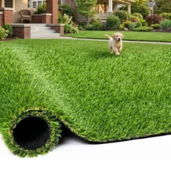 20 mm Kunstrasen Outdoor Grün mit Drainagesystem in Natürlicher Optik 100 x 500 cm