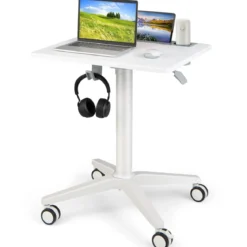 Mobiler Laptoptisch 77-117 cm Höhenverstellbarer Stehschreibtisch mit Tablet-Halter