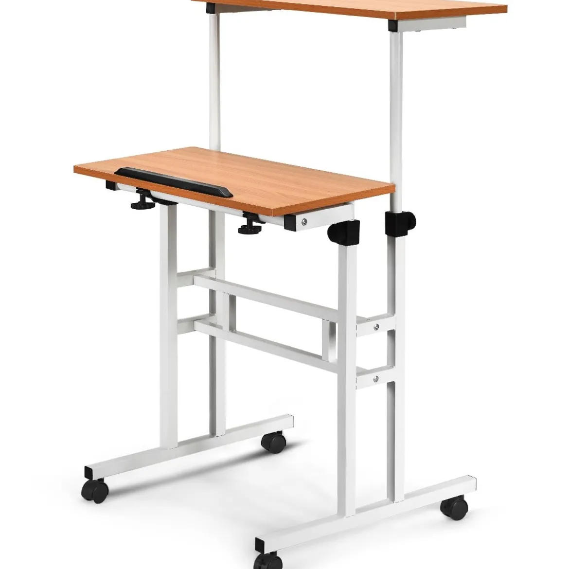 Mobiler Laptoptisch Stehpult mit Höhenverstellbar & Kippbarer Oberfläche Stehtisch