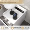 Nachttisch mit Ladestation schmaler Nachtschrank mit 2 Schubladen & USB-Anschlüssen 40 x 32 x 60 cm Weiß