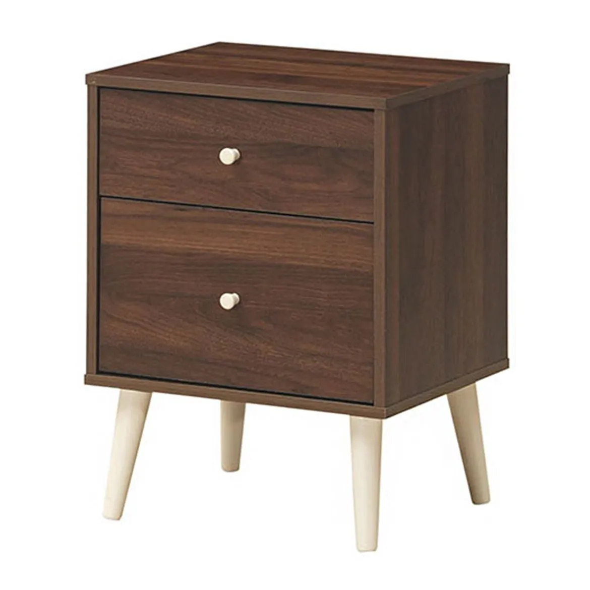 Nachttisch mit 2 Schubladen Holzkommode Beistelltisch 45 x 39,5 x 62 cm Eiche