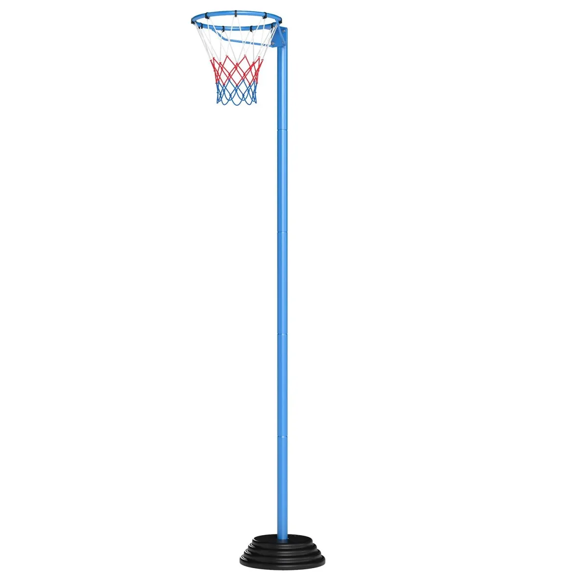 Netball-Torpfosten Freistehender Basketballkorb mit Höhenverstellbarem Pfosten von 105-255 cm