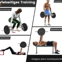 Olympische Sechskant-Fangstange robuste Langhantel-Fangstange mit Flachen bis 226 kg Belastbar
