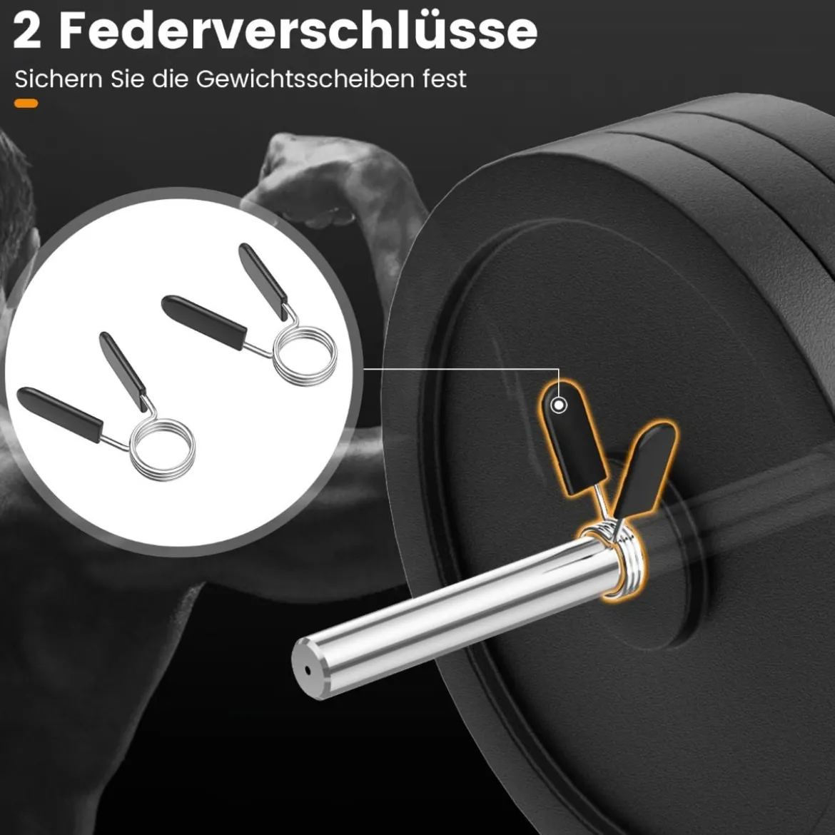 Olympische Sechskant-Fangstange robuste Langhantel-Fangstange mit Flachen bis 226 kg Belastbar