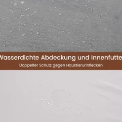 Orthopädisches Hundebett für große Hunde mit Memory-Schaum-Unterstützung & abnehmbarem Bezug Grau