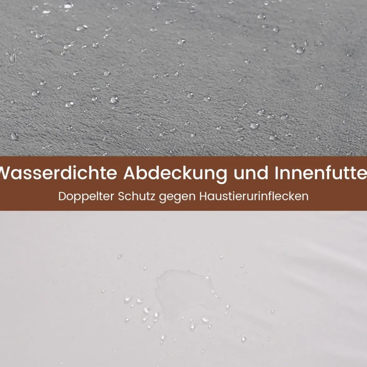 Orthopädisches Hundebett für große Hunde mit Memory-Schaum-Unterstützung & abnehmbarem Bezug Grau