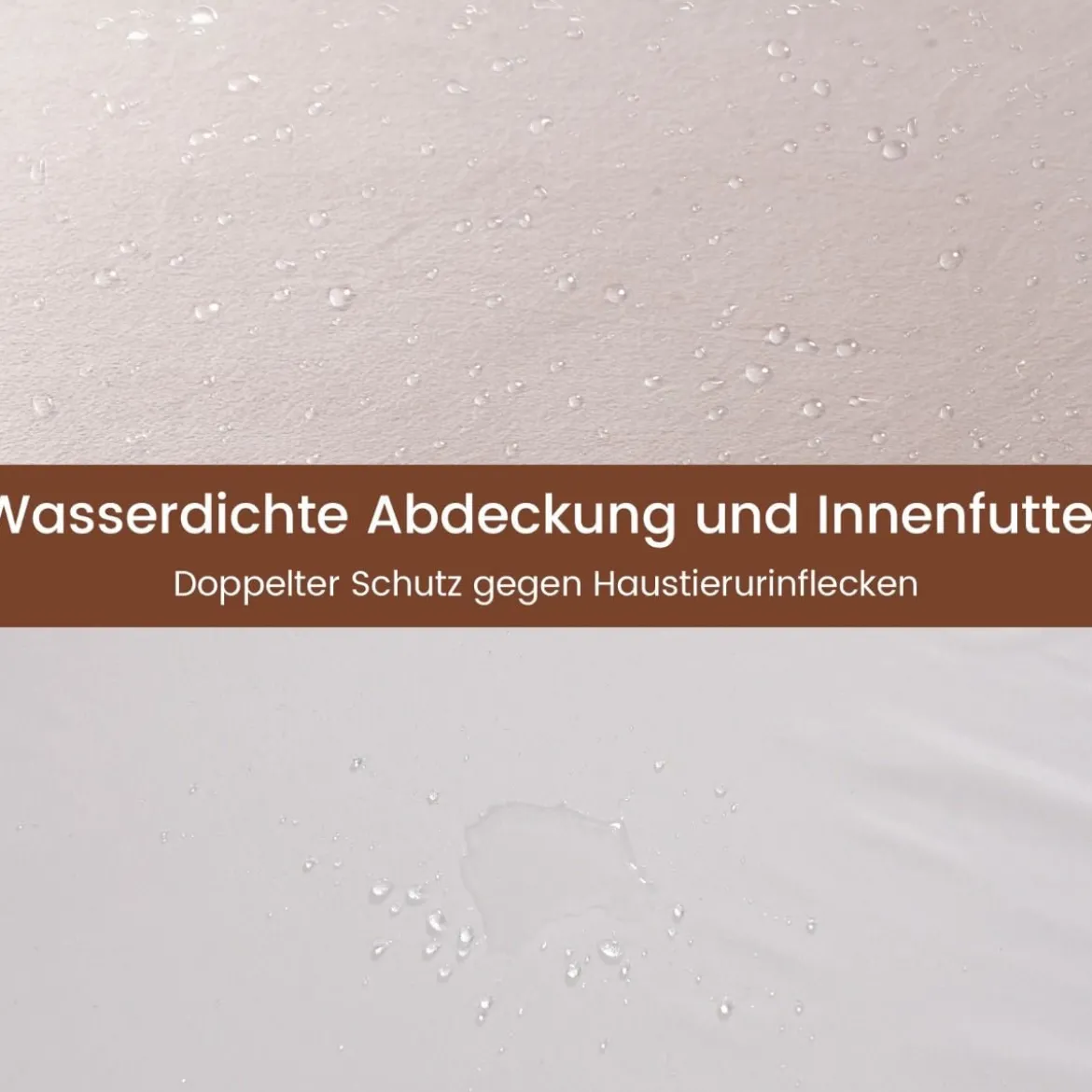 Orthopädisches Hundebett für große Hunde mit Memory-Schaum-Unterstützung & abnehmbarem Bezug Beige