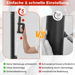 Outdoor Basketballkorb mit Ständer & 2 Rädern & Gewichtssack Höhenverstellbarer Basketballständer