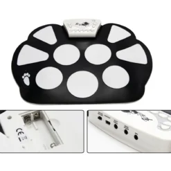 10 Pad elektronisch Trommel E-Drum Elektronik Drum Instrument Schlagzeug Faltbar