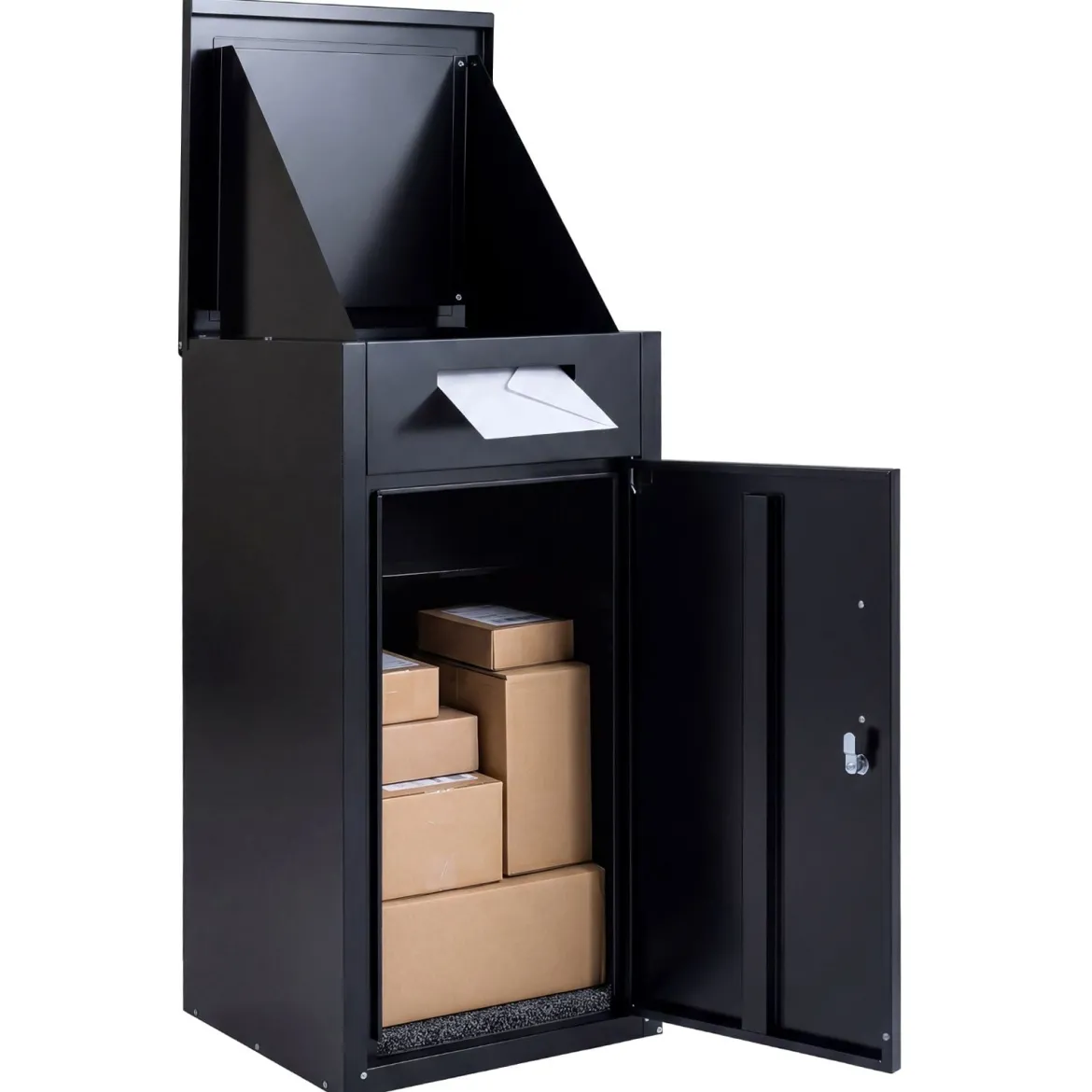 Paketbox mit Paketfach aus Verzinktem Stahl Paketbriefkasten inkl. 2 Schlüssel Briefkasten