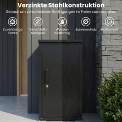 Paketbox mit Paketfach aus Verzinktem Stahl Paketbriefkasten inkl. 2 Schlüssel Briefkasten