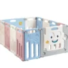 12 Paneele Laufgitter Baby Laufstall Absperrgitter Krabbelgitter