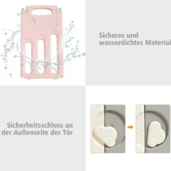 12 Paneele Laufgitter Baby Laufstall Absperrgitter Krabbelgitter