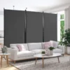 3-Panel Raumteiler Faltbarer Stoffsichtschutz 260 x 183 cm Grau