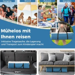 5 Personen Campingzelt mit Großer Netztür & Netzfenstern & Tragetasche Wasserdichtes Reisezelt