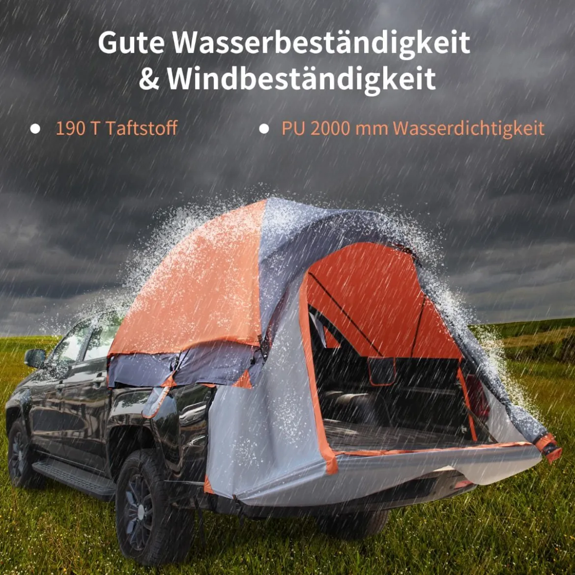 2 Personen LKW-Zelt mit Tragetasche für Camping LKW-Bett-Zelt 265 x 178 x 100 cm Campingzelt