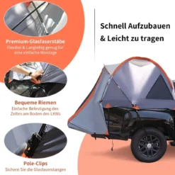 2 Personen LKW-Zelt mit Tragetasche für Camping LKW-Bett-Zelt 265 x 178 x 100 cm Campingzelt
