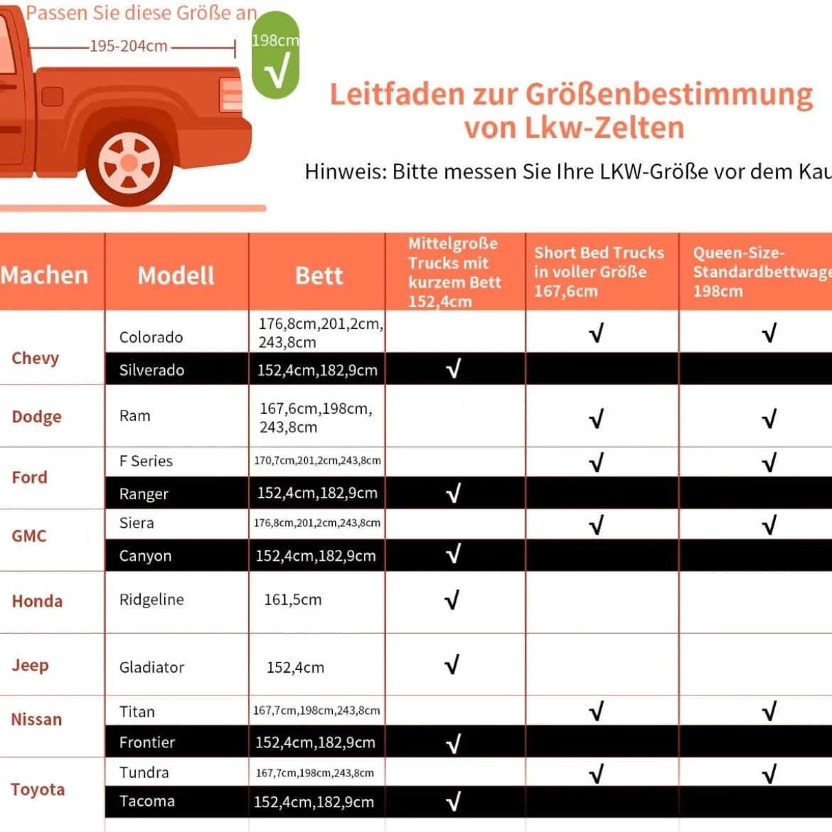 2 Personen LKW-Zelt mit Tragetasche für Camping LKW-Bett-Zelt 265 x 178 x 100 cm Campingzelt