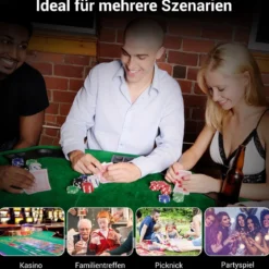 Pokerset mit 500 Laser-Chips Pokerkoffer Alu Pokerchips