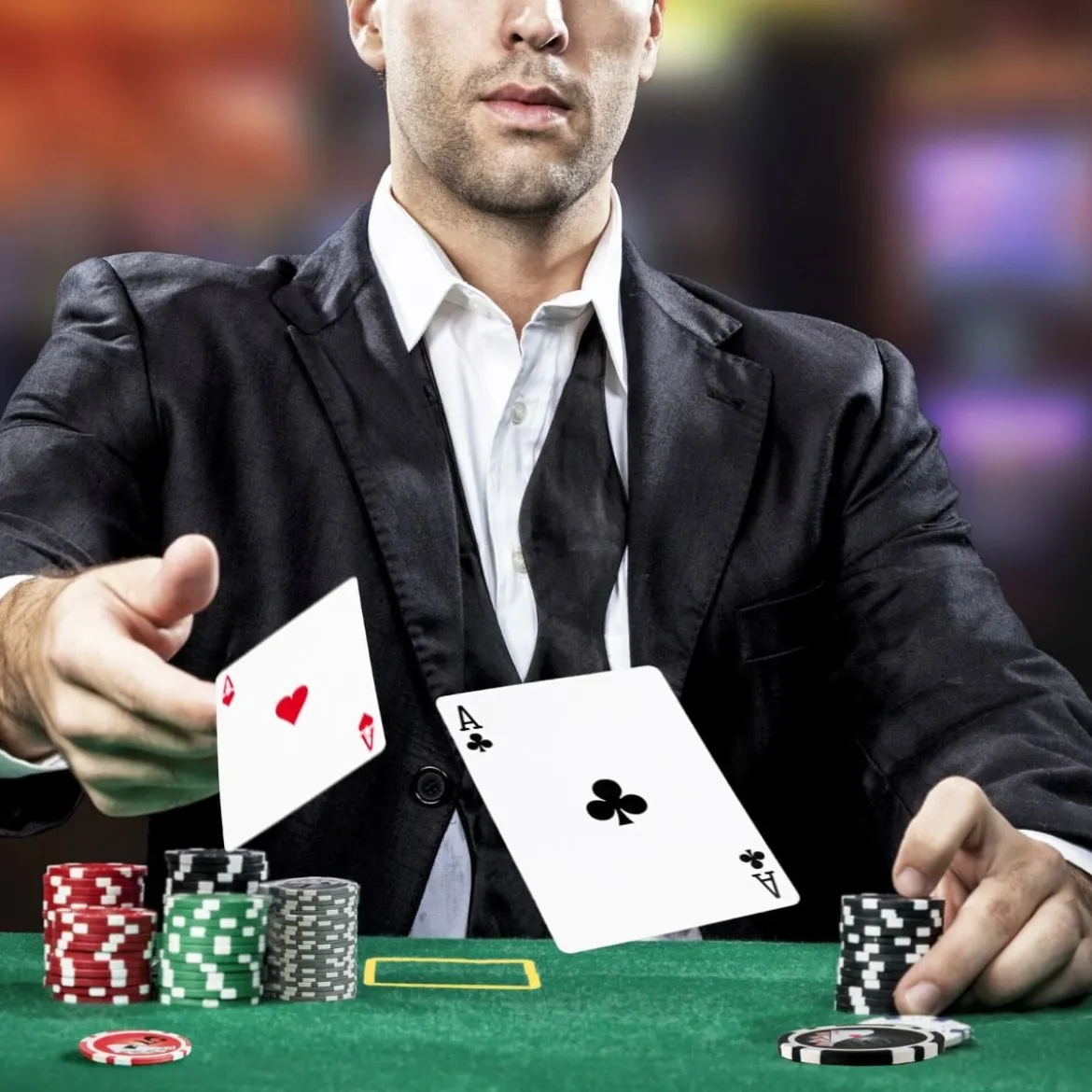Pokerset mit 400 Laser-Chips & 2 Spielkarten & 5 Würfel & Dealer Button Aluminium Pokerkoffer
