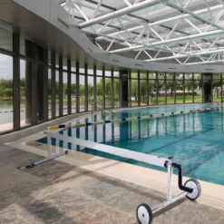 Pool Aufrollvorrichtung Fahrbarer Aufrollsystem für Solarabdeckplane 150 cm bis 570 cm Aluminium