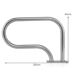 Pool-Handlauf 82,5 x 57 cm Pool Haltegriff aus Edelstahl Sicherheitsgriff für Schwimmbad bis 180 kg Belastbar
