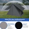 Pop Up Zelt für 2-3 Personen 360° einseitig durchsichtiges Familienzelt225 x 145 x 161 cm Grau