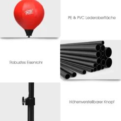 Punchingball 120-154cm höhenverstellbar Standboxball Boxsack Set Boxset Kinder