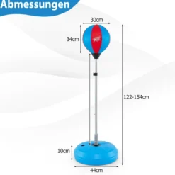 Punchingball 120-154cm höhenverstellbar Standboxball Boxsack Set Boxset Kinder