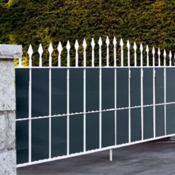 PVC Zaunblende mit 20 Befestigungsclips Sichtschutzstreifen Abdeckung Sichtschutz 35 m x 19 cm Dunkelgrau