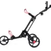 3-Rad Golftrolley Golfwagen Golf klappbar Einfacher Schiebe- und Zugwagen Schwarz